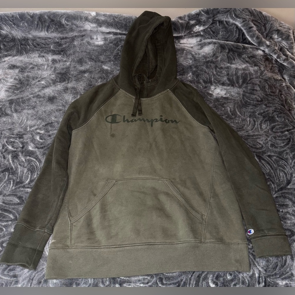 Champion Green Hoodie Size Medium